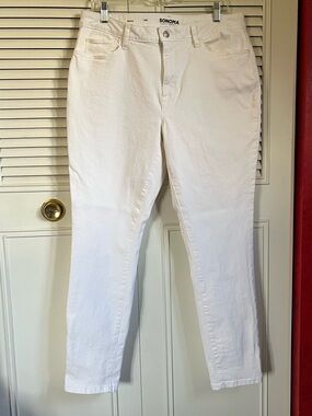 Sonoma White Skinny Jeans Sz 14